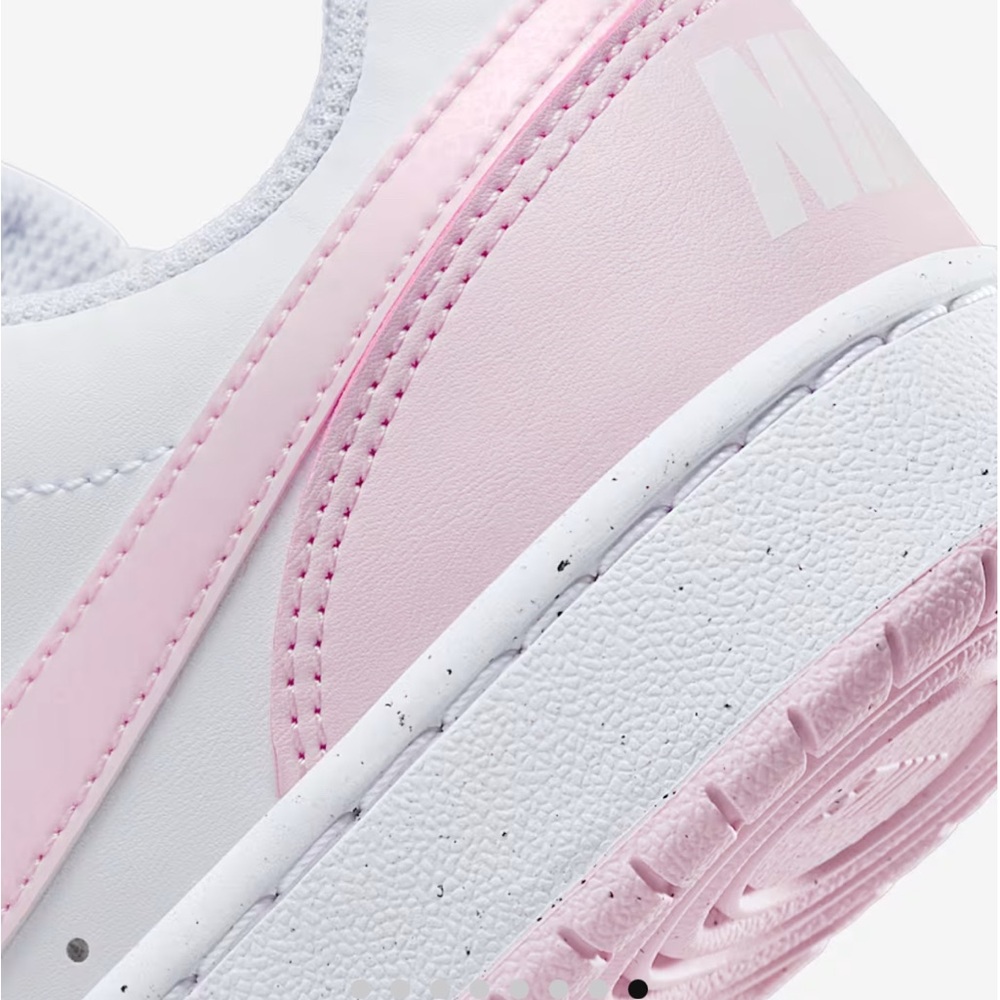 NEW Nike kids court borough low redraft sneakers shoes. Sz 5 Y/6.5 W pink white. - Picture 14 of 16